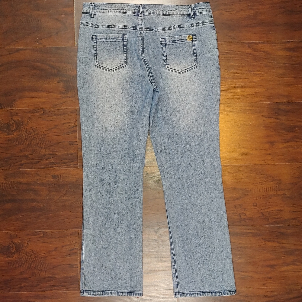 Stretch Acid Wash Jeans, Size 12P - Picture 3 of 6